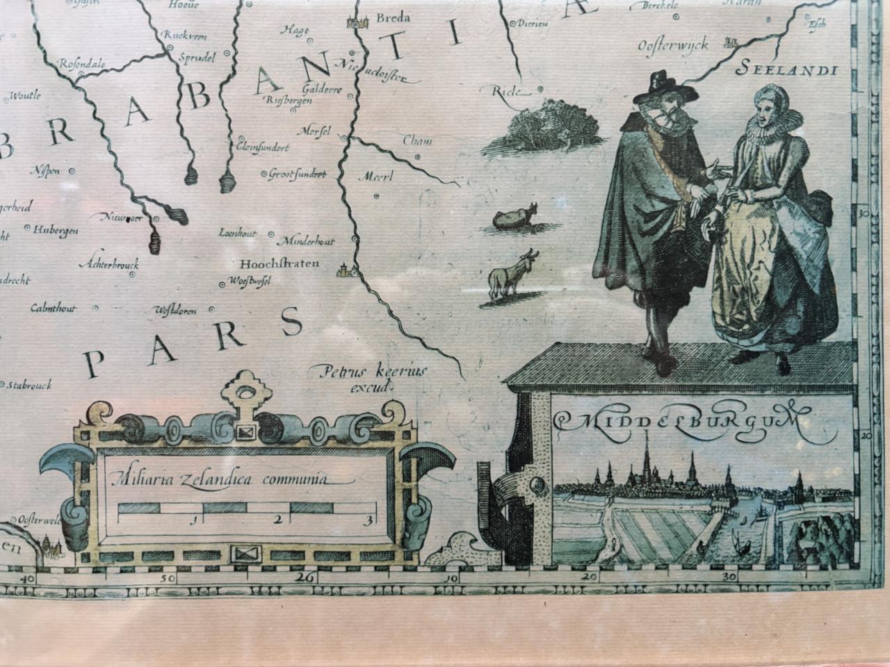 Antieke kaart Graafschap Zeeland - Petrus Kaerius