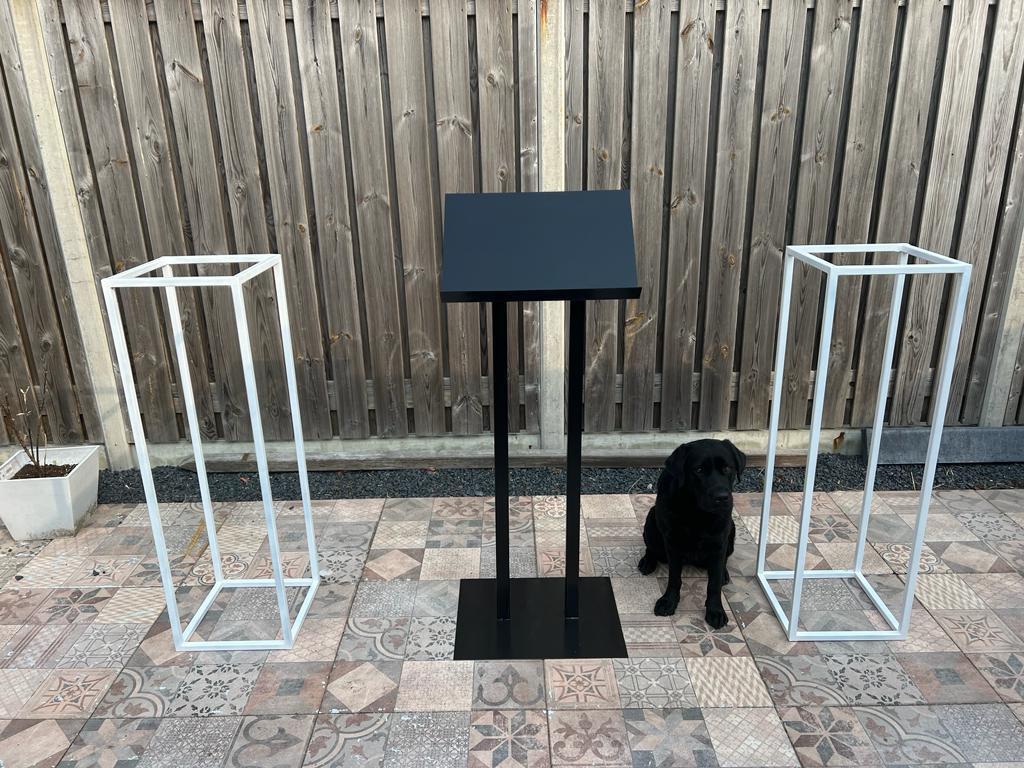 Planten - decoratie - etalage standaard wit metaal