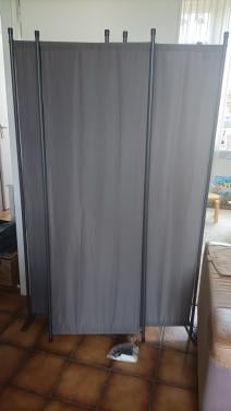 Kamerscherm / roomdivider bestaande uit 3 panelen. Merk Quick Star.