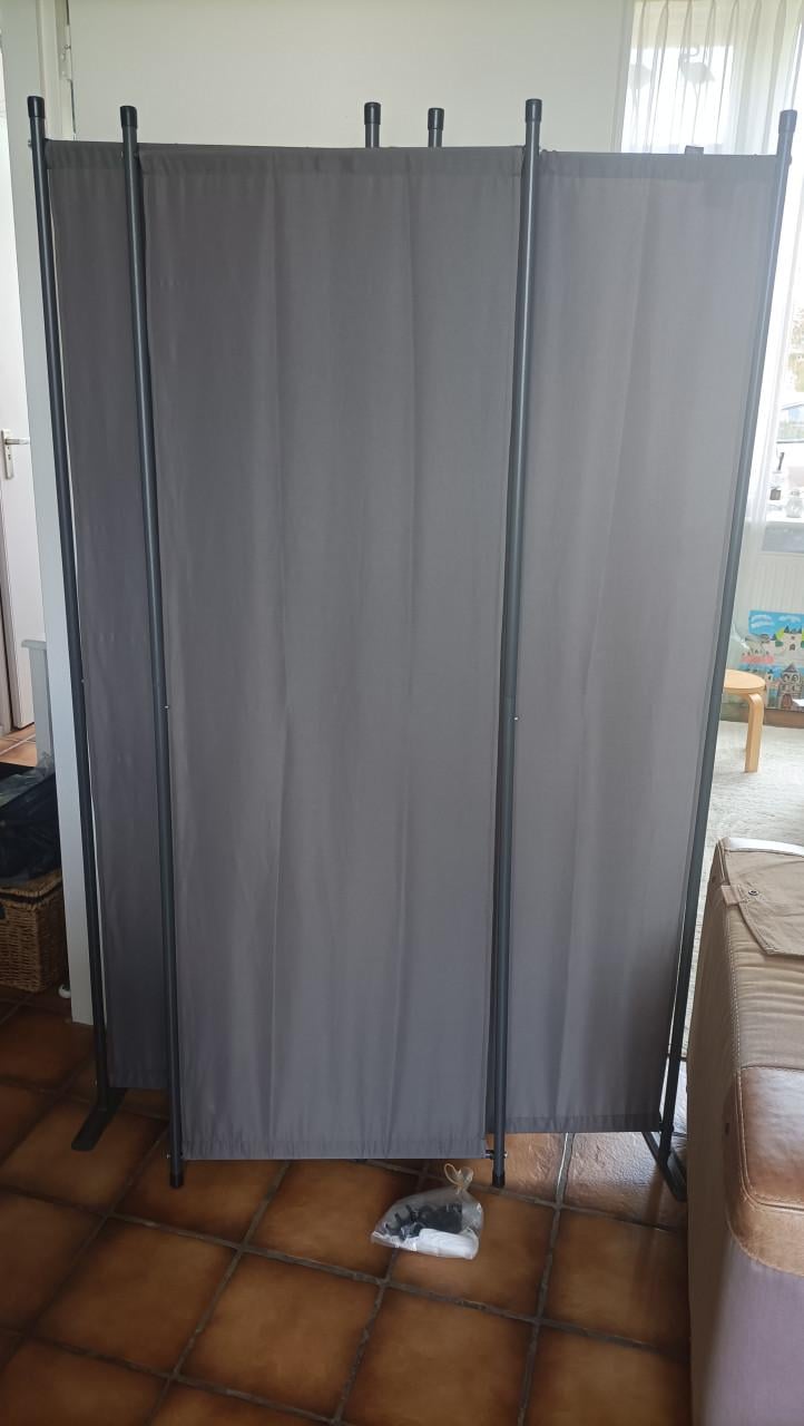 Kamerscherm / roomdivider bestaande uit 3 panelen. Merk Quick Star.