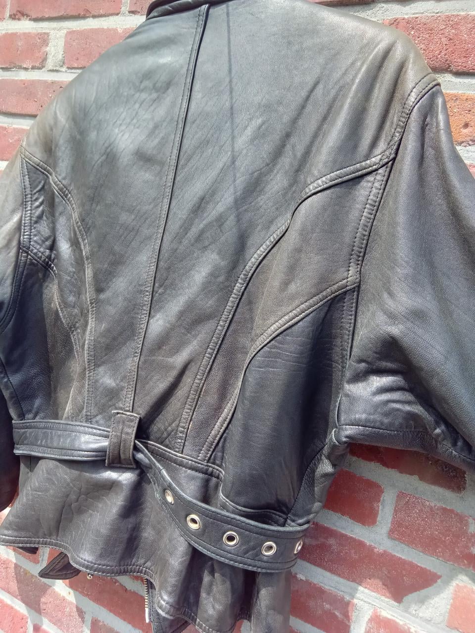Biker jasje/ vintage leather jacket