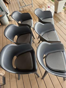 Zes tuinstoelen incl kussens