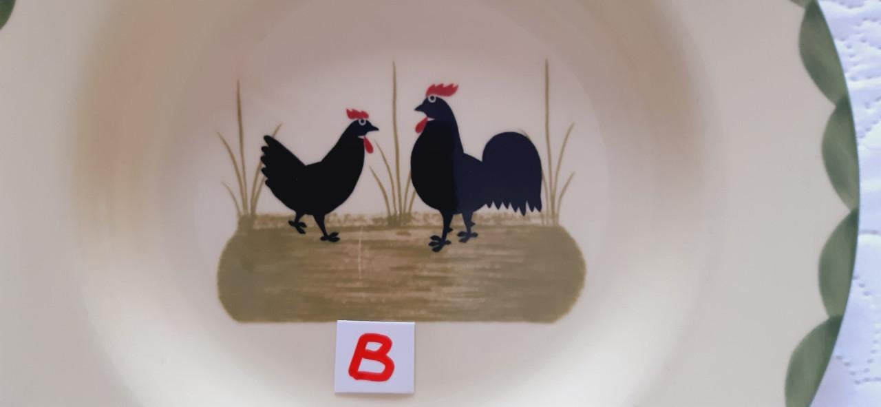 Kip & Haan servies: diep bord, 2 stuks