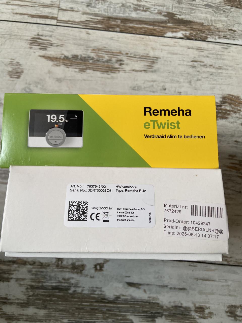 Remeha eTwist Slimme Thermostaat - Nieuwstaat!