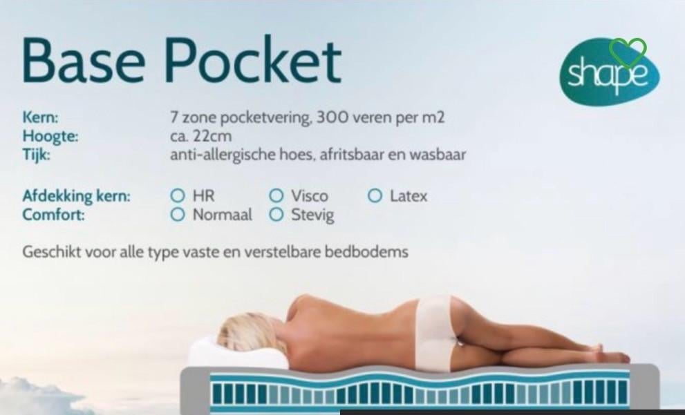 Matras Base Pocket/HR 90x200 normaal