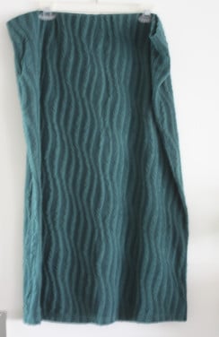 Grene rok met breede ribbels maat 48-50
