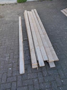Vuren houten vloerplanken gebruikt