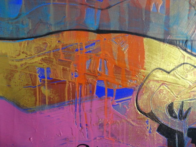" Un Regalo Parta Ti " Acrylschilderij van Simeon Gonzales
