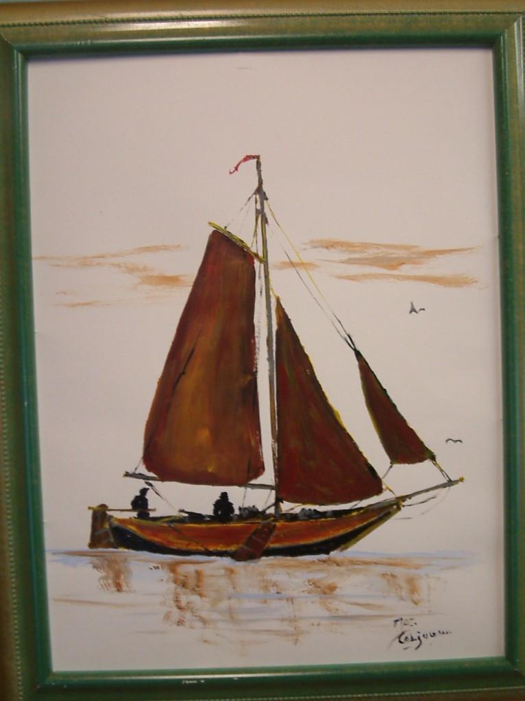 Hoogaars - botter -hengst -schilderij van af 45 euro incl Lijst er om