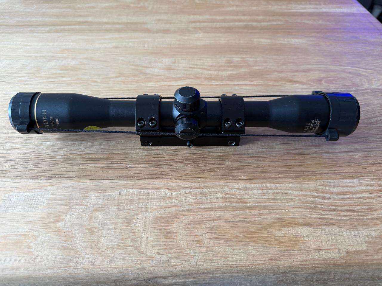 Richtkijker Miroku 4 x 32 incl. beschermkapjes en montage