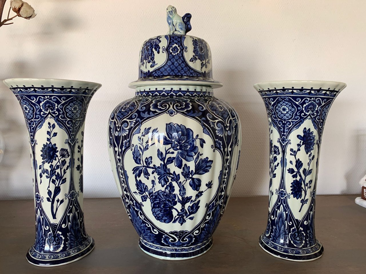 Delfts blauw vazen set