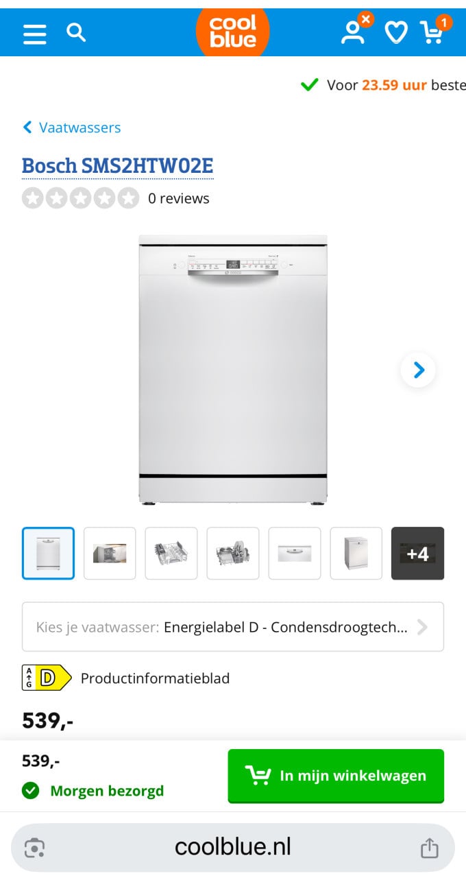 Bosch SMS2HTW02E serie 2  vrijstaand vaatwasser nauwelijks gebruikt