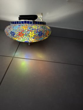 Mozaiek plafondlamp .