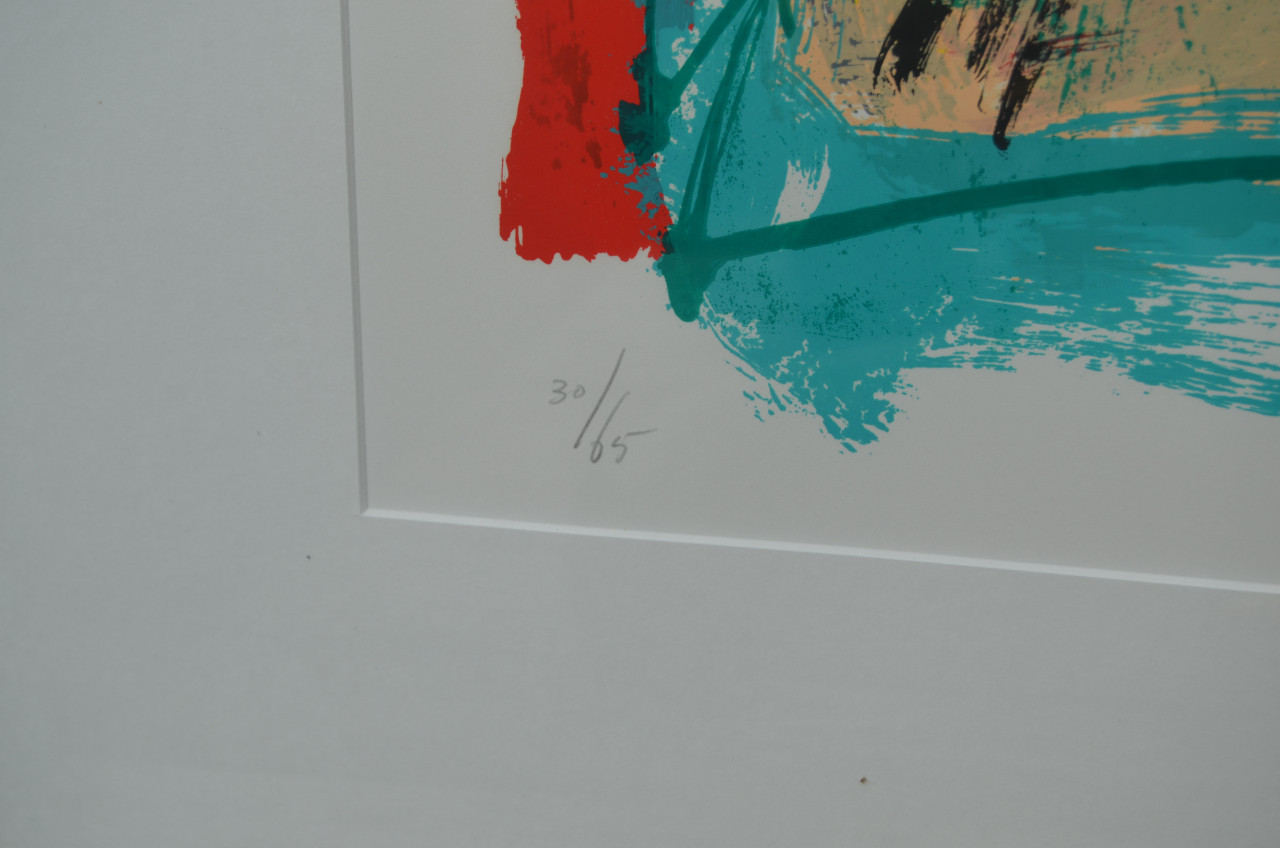 Grote zeefdruk Bep Toscani 1990 genummerd/gesigneerd (2)