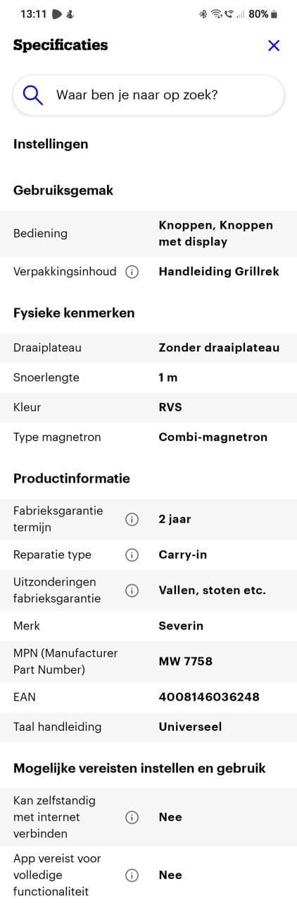 Combi oven/magnetron