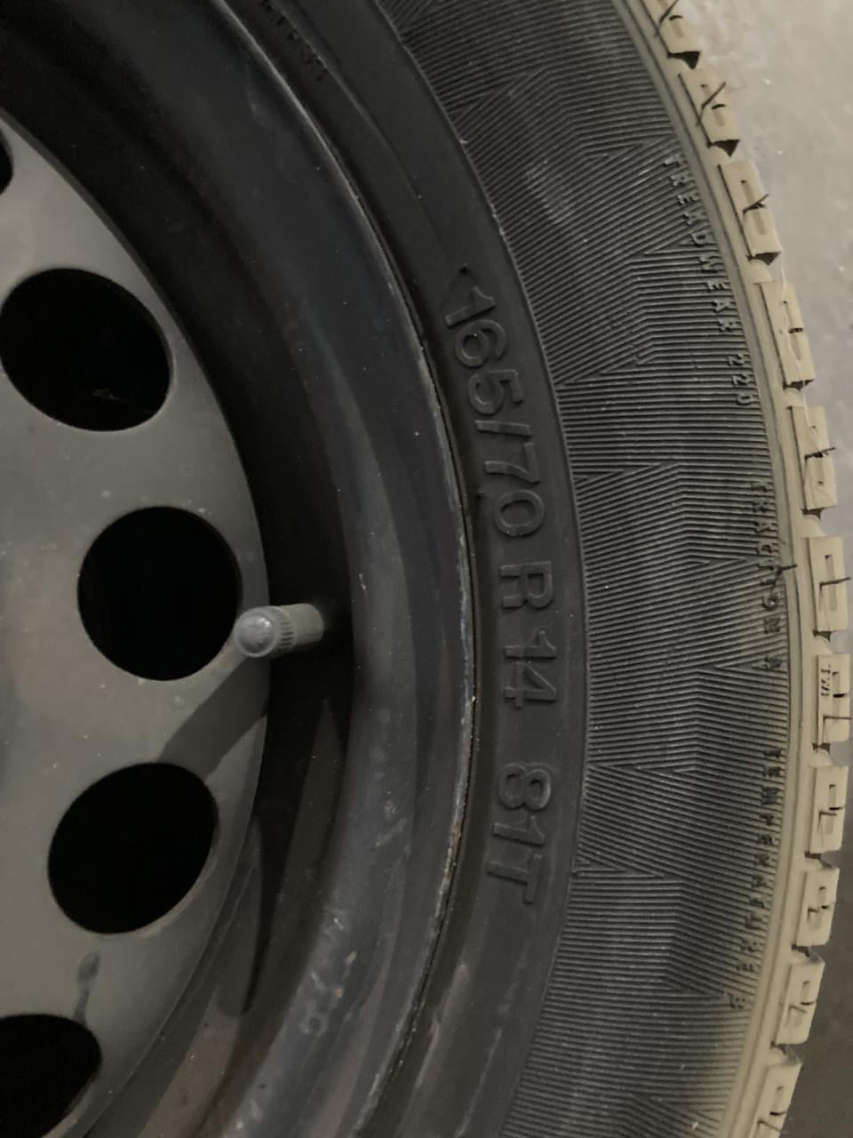 4 stuks Banden 165/70R14 met velg 4x100