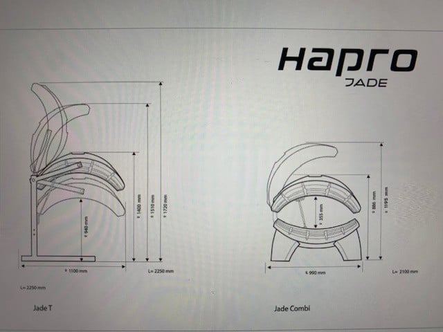 Zonnebank Hapro Jade 24C, Z.G.A.N., van Eur. 3.500 voor Eur. 750
