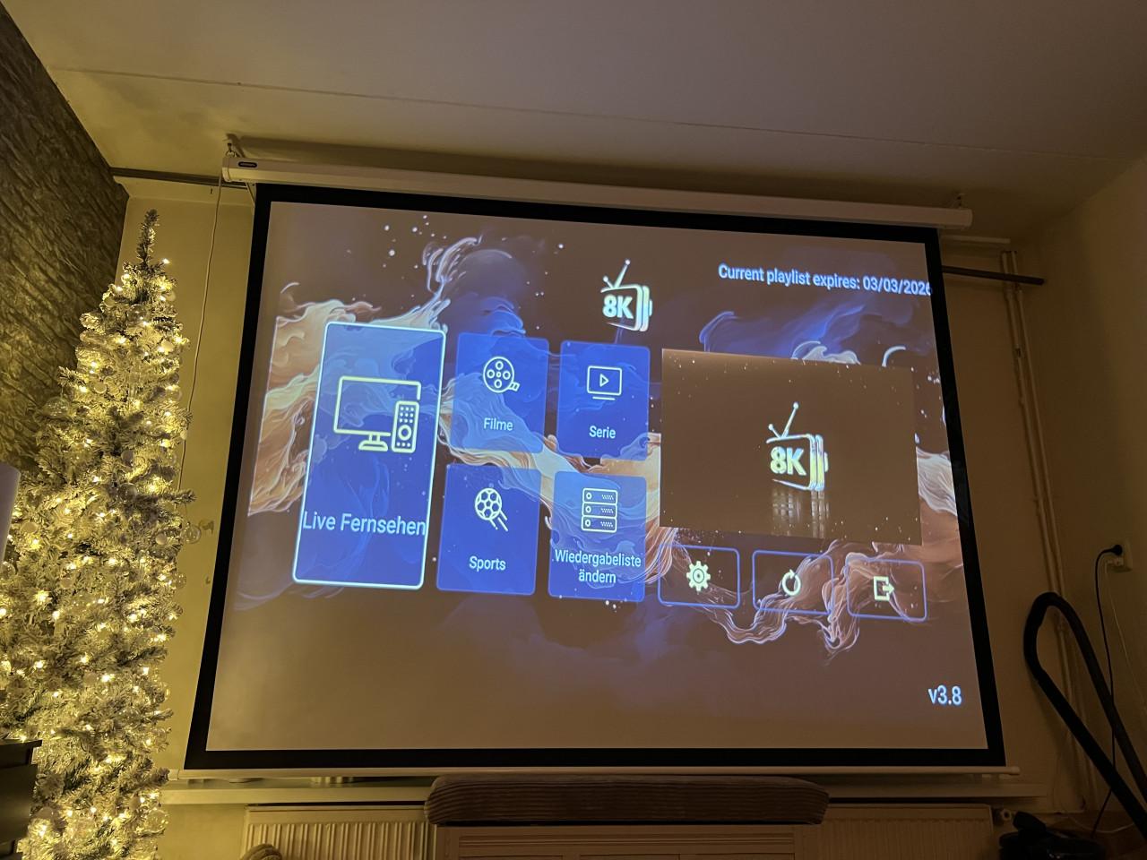 Beamer + projectiescherm set – WIMIUS beamer – goede staat