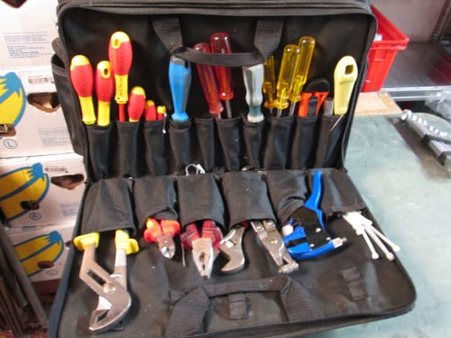 Gereedschap set in tas