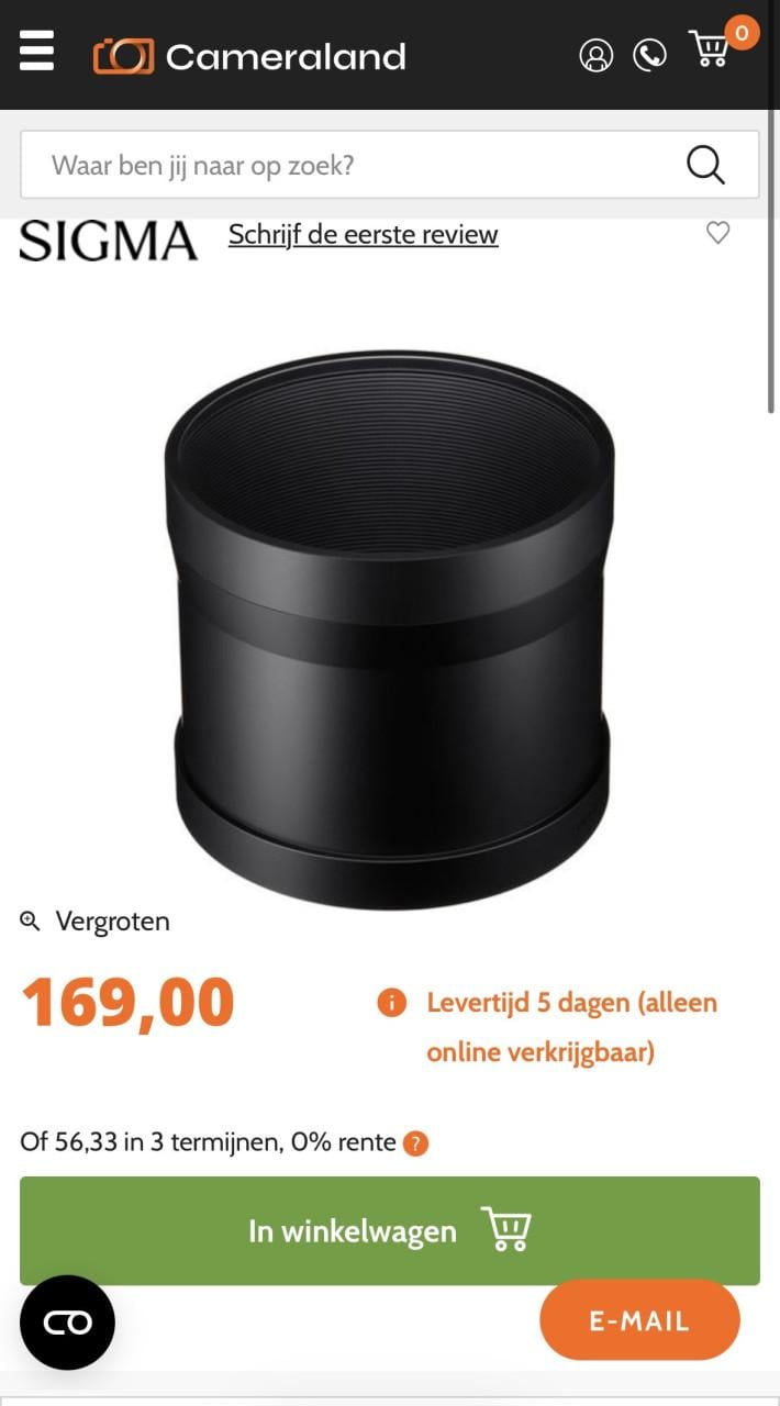 Sigma 150-600 F5-6.3 SPORTS Nikon F + toebehoren