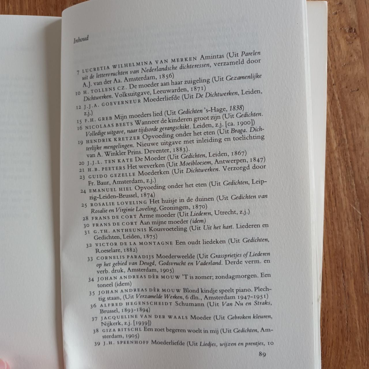 De moeder door Gerrit Komrij poëzie-bloemlezing