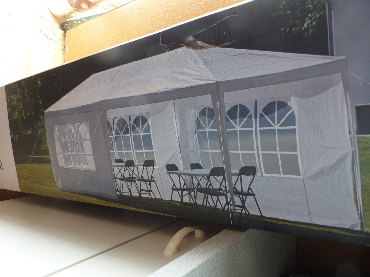 Party tent nieuwe staat 3x6 met wanden wit