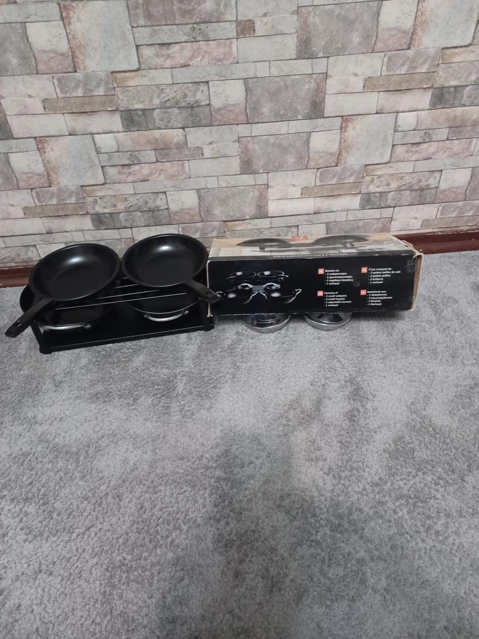 Nieuwe wok/gourmetset 7 delig