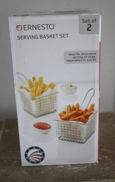 Set serving basket set vrierkant