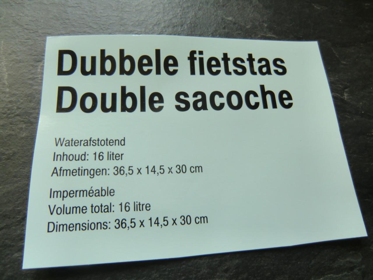 Dubbele fietstassen nieuw