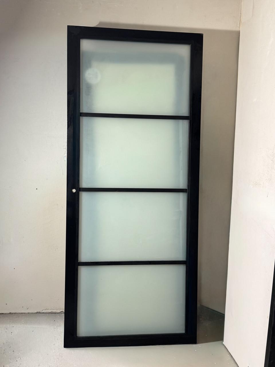 Opdek zwart binnendeur 211,5 x 88 cm rechts