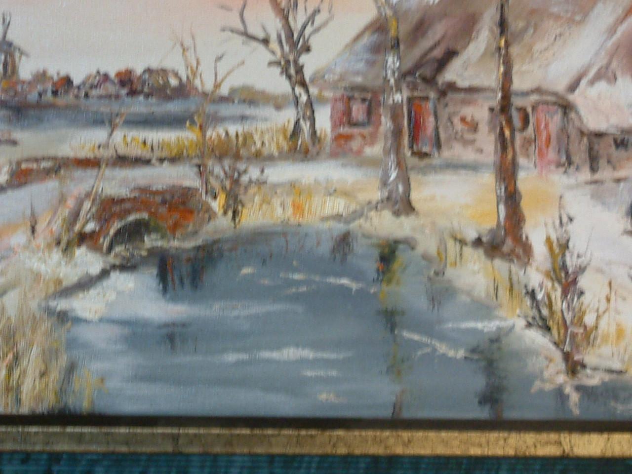 Abraham Caljouw  sr  Veere de molen nat in nat olie verf op doek