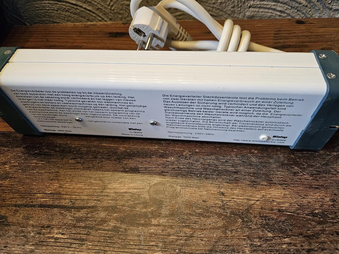 Zgan Wintop Energieverdeler voor wasmachine en wasdroger