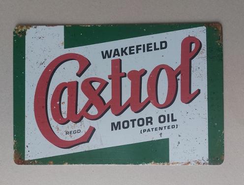 Castrol Oil Metalen Decoratiebord