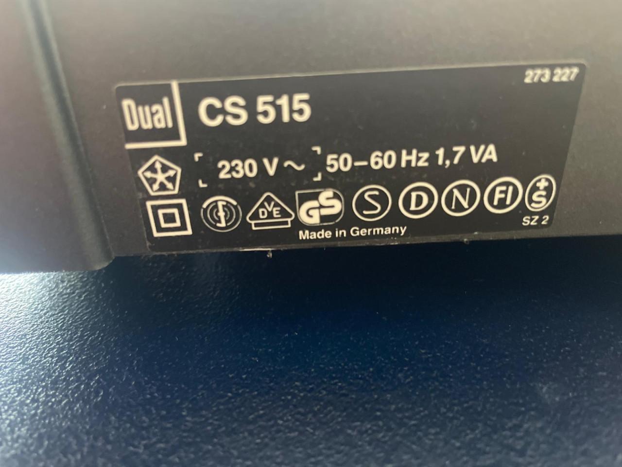 Aangeboden Platenspeler Dual CS 515