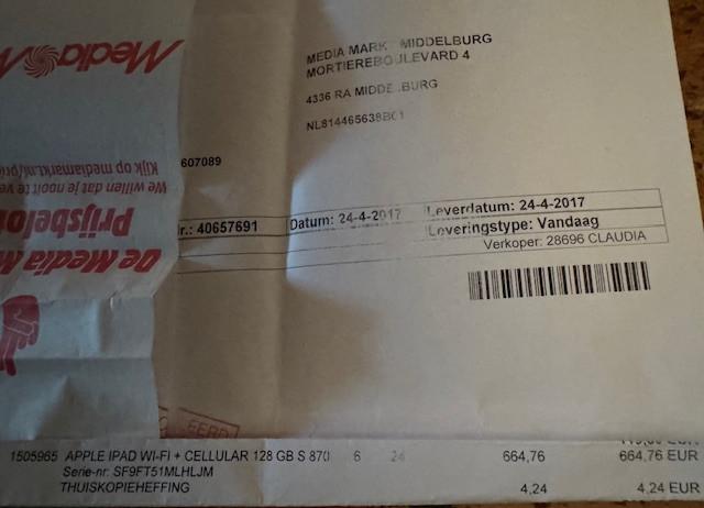 Te koop; I-pad5 goed werkend onbeschadigd APPLEwifi cellular