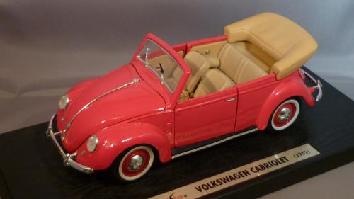 Model auto Volkswagen Kever Cabriolet metaal