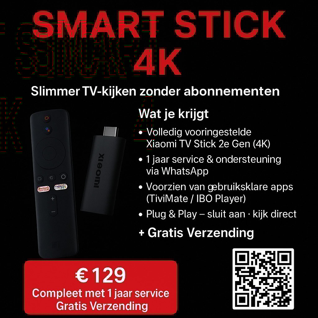 AlphaTech Smart Stick 4K – Alles-in-één TV-oplossing