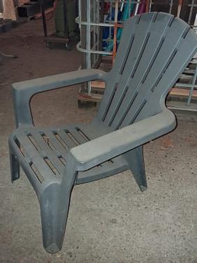 6 grijze tuinstoelen