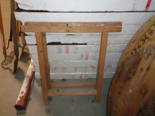 2 houten klapschragen € 5,-
