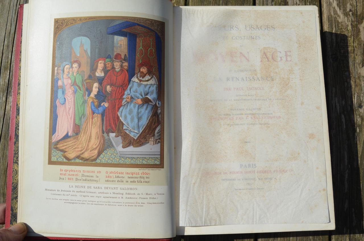 Moeurs usages costumes Moyen age et Renaissance 1871 izgst.