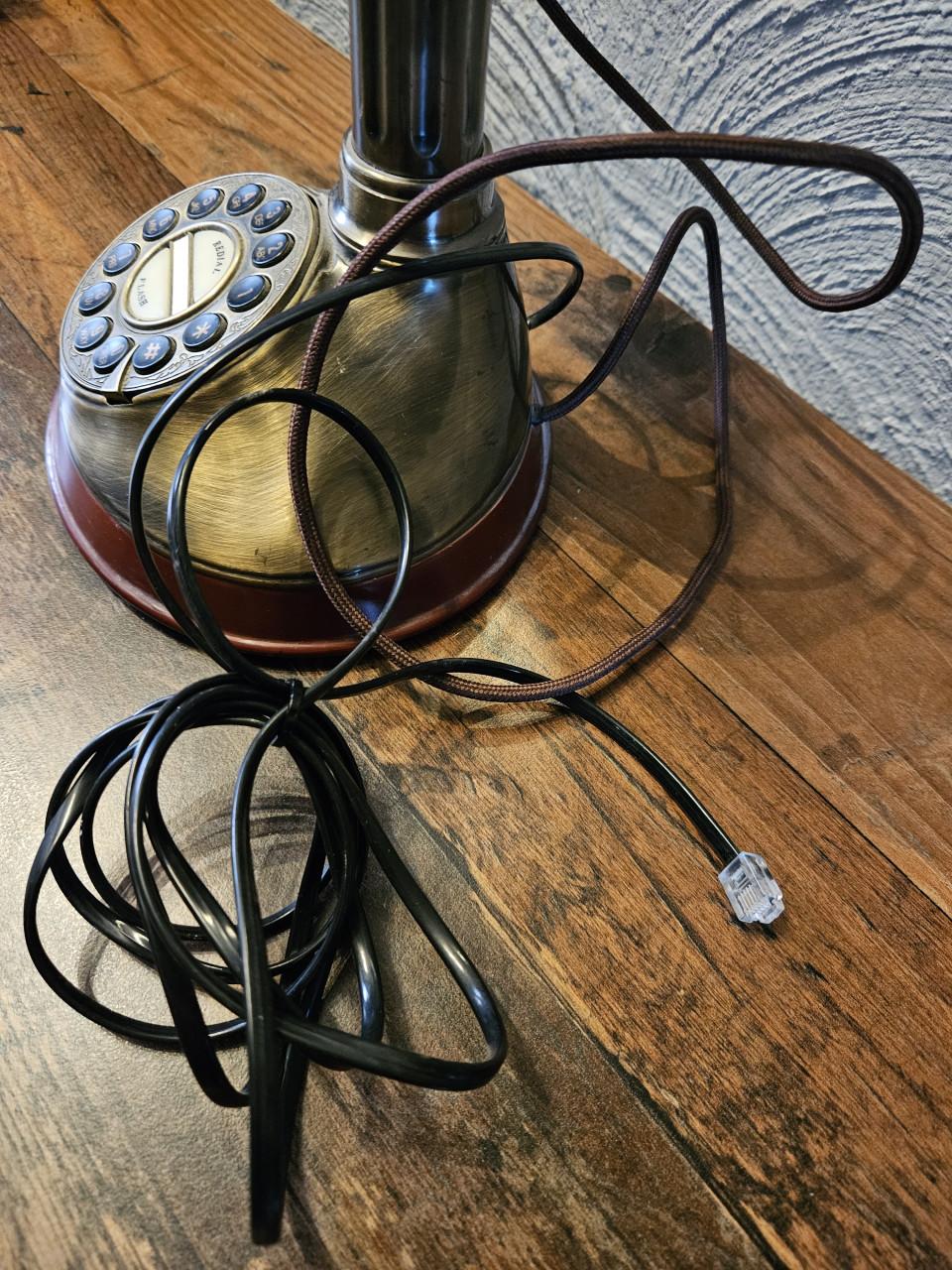Vintage messing Telefoon - Decoratief Model met Druktoetsen