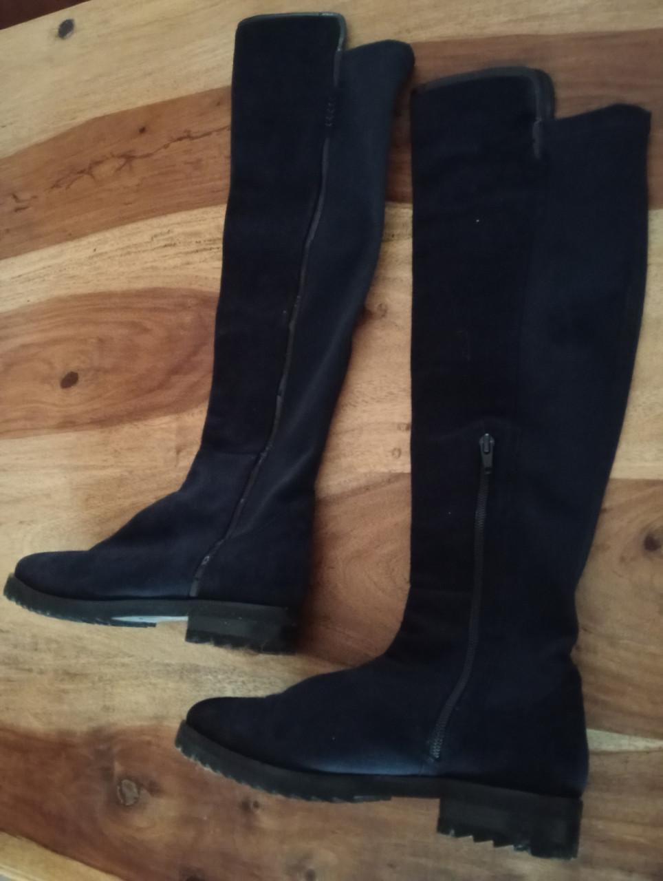 Hoge laarzen, donkerblauw, Italiaans