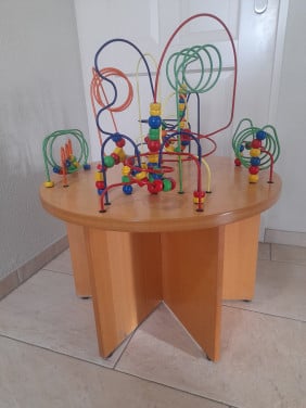 Professionele Houten spiraal kralen tafel ( z.g.a.n.)