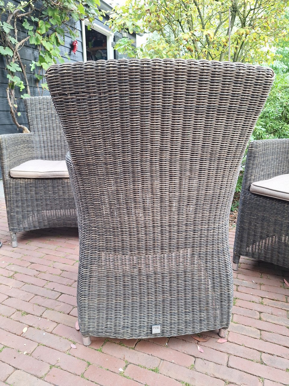 Wicker tuinstoelen (4 x)