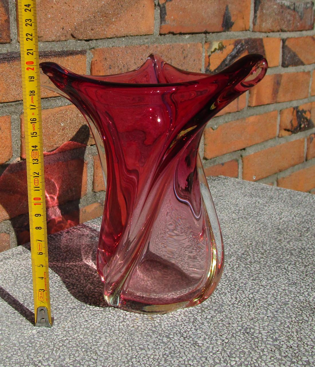 Prachtige vintage glazen vaas.