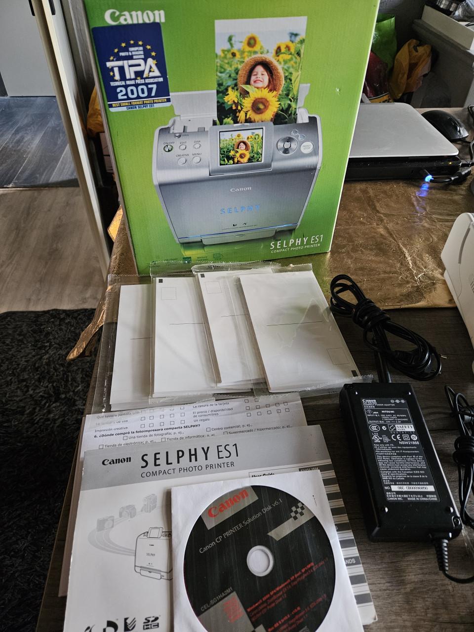 Zgan Canon SELPHY ES 1 draagbare fotoprinter/met accessoires....