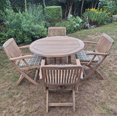 Schitterende Teakhouten tuinset