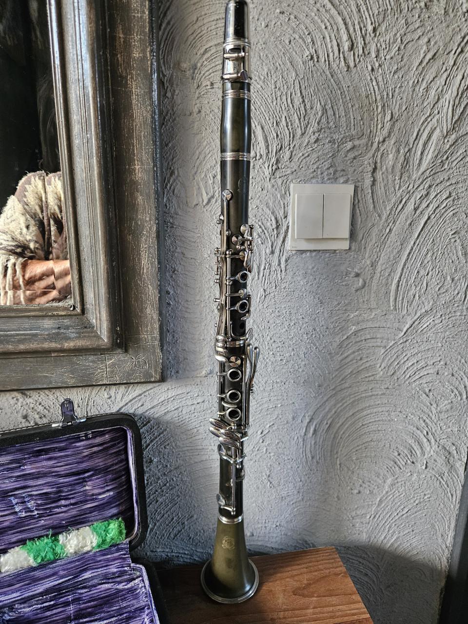 Mooie vintage Hsinghai Bes-klarinet met koffer -