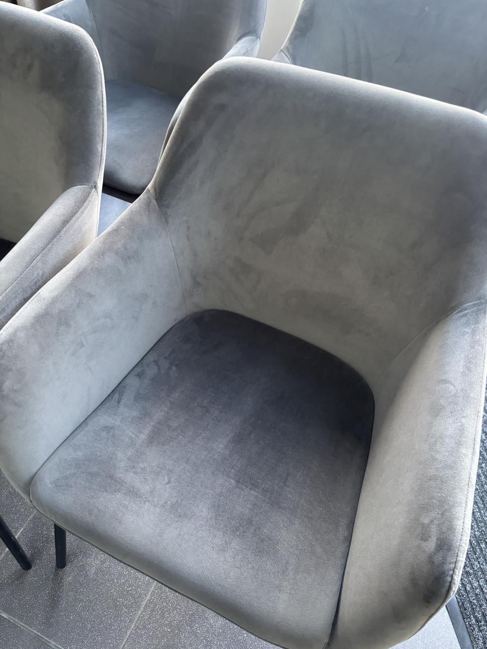 Vtwonen eetkamerstoelen fluweel antraciet