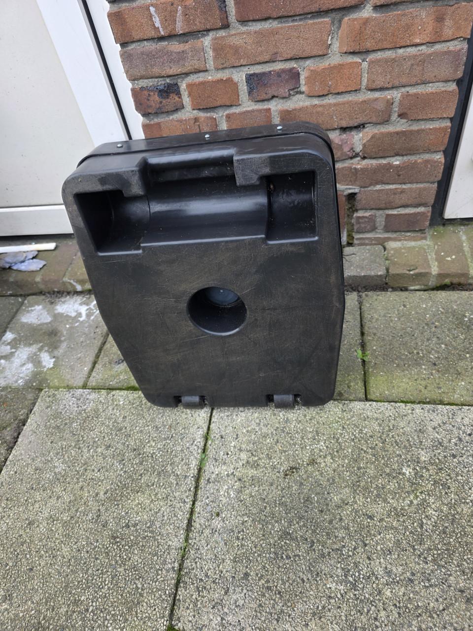 Parasolvoet met wieletjes-zand binnen-kunstof-compleet